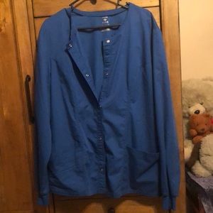 Royal blue scrub jacket, size XL, Cherokee